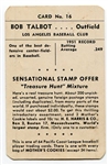 1952 Mother's Cookies #16 Bob Talbot SP EX+