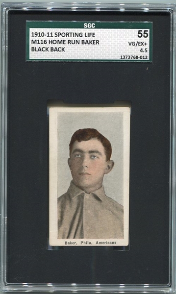 M116 Home Run Baker Black Back SGC 55