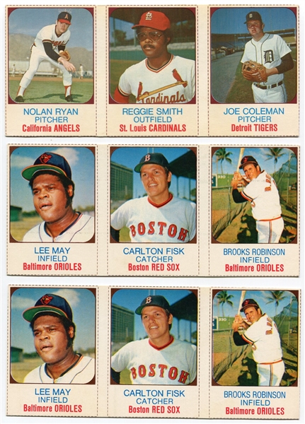 1975 Hostess 3-card Panels Lot of 20 Mostly Different With HOFers