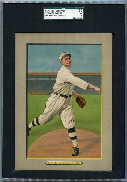 T3 #92 Jimmy Dygert Checklist Back SGC 60