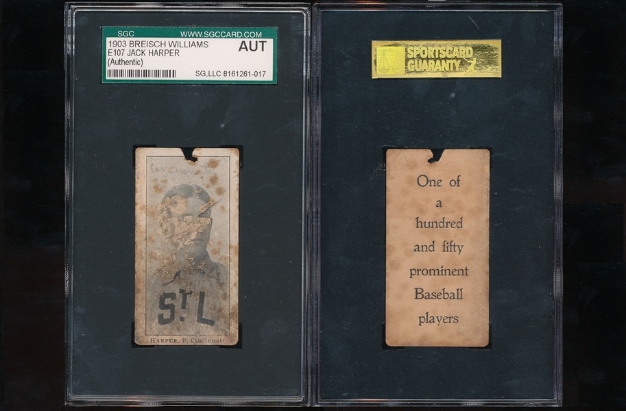 E107 Harper - "One of a hundred and fifty..." back -  SGC AUT 