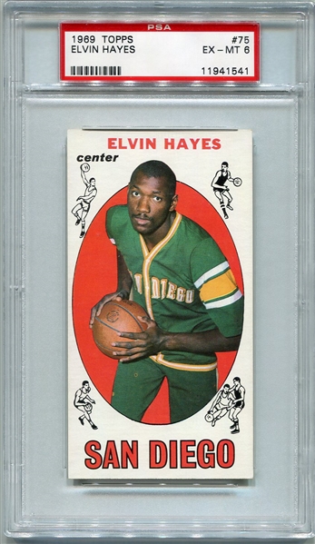 1969 Topps Basketball #75 Elvin Hayes PSA 6