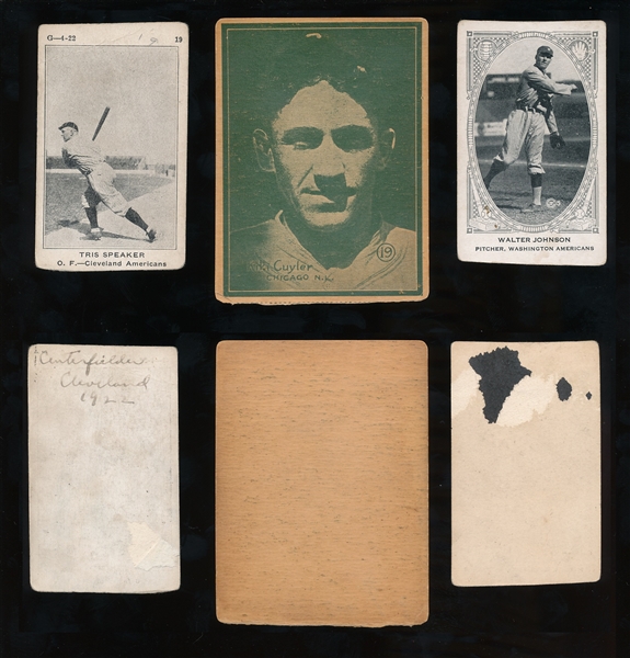 W501 Tris Speaker, W517 Cuyler, W573 Walter Johnson