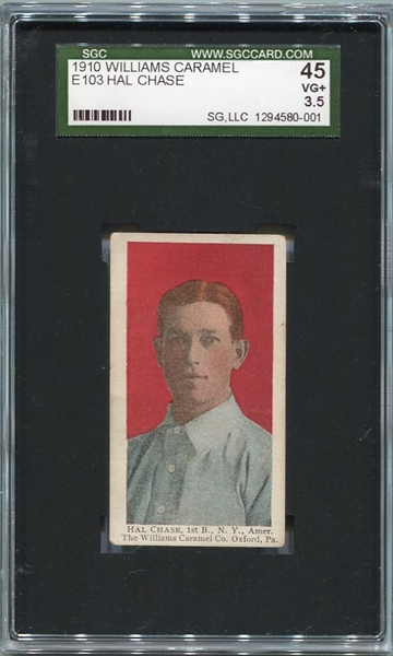 E103 Williams Caramel Hal Chase SGC 45 Highest Graded By SGC