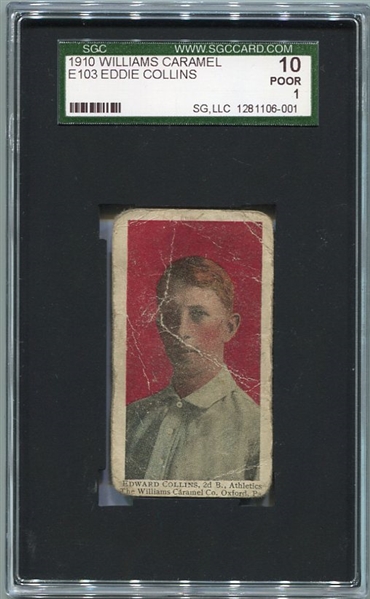 E103 Williams Caramel Eddie Collins SGC 10