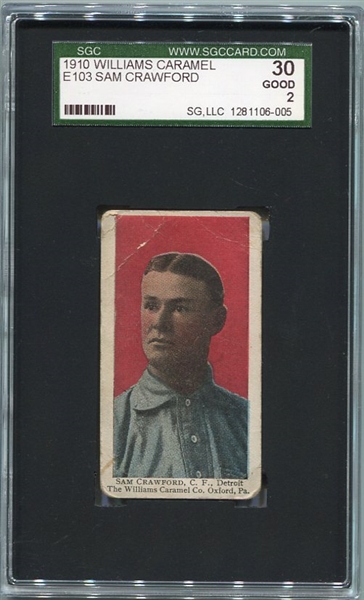 E103 Williams Caramel Sam Crawford SGC 30