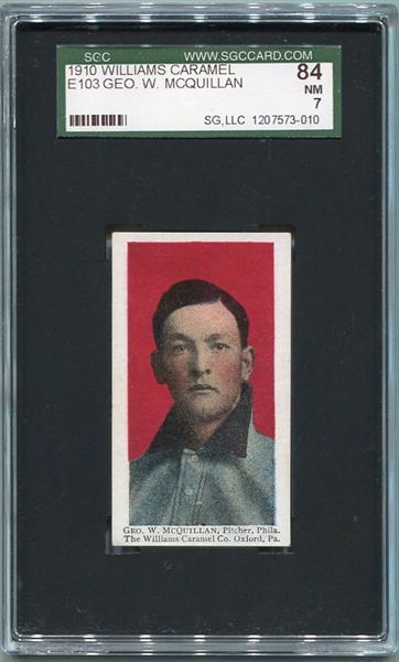 E103 Williams Caramel Geo. McQuillan SGC 84 Highest Graded!