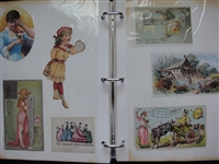 Old Time Victorian Trade Card & Assorted Items Album 274 Items!!