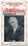 Philadelphia Athletics Score card/Programs 4 Different 1937 & 1938
