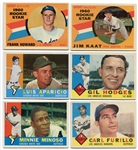 1960 Topps Lot of 6 Different Star/HOFers/Rookies