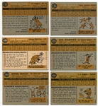 1960 Topps Lot of 6 Different Star/HOFers/Rookies
