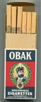 1920's Obak Mouthpiece Cigarettes Slide Shell Pack Complete With Cigarettes
