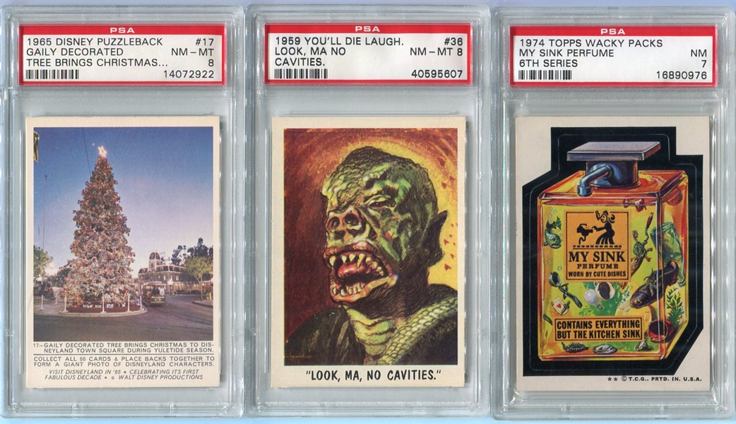 PSA Graded Non-Sports Lot of 5 Different 1959-1975 PSA 7-9OC