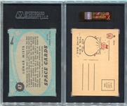Lot of Two SGC 80 Non-Sports Cards 1957 Space Cards and 1960 Yule Laff 