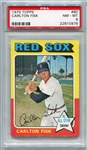 1975 Topps #80 Carlton Fisk PSA 8