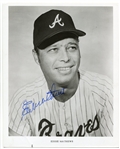 Eddie Mathews Autographed 8 x 10 Black & White Photo