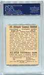 1948 Leaf #34 'Slingin' Sammy Baugh Maroon Jersey PSA 3