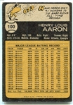 1973 Topps #100 Hank Aaron Autographed