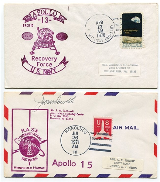 Lot of 2 Apollo Flight Covers Apollo 13 & 15