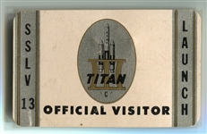 1965 Cape Canaveral Titan IIIC SSLV Launch 13 Official Visitors Pass