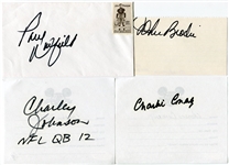 Lot of 10 Different Football Autographs Several HOFers with JSA Certificates