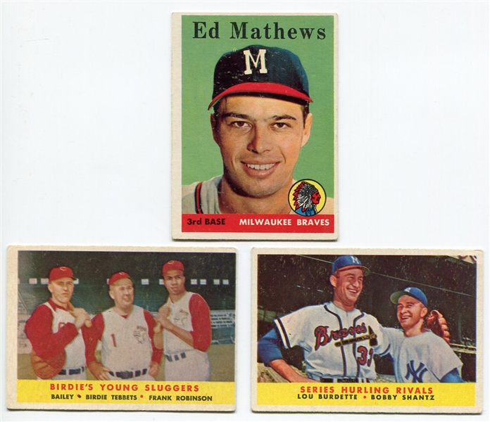 1958 Topps Lot of 5 Different With HOFers