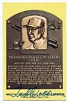 1964-Date Yellow HOF Plaque Ted Williams Autographed