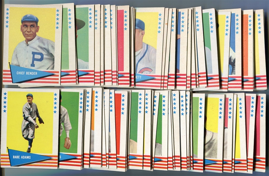 1961 Fleer Baseball Greats Partial Set of 96 Different EX+/-