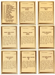 1968 Sports Memorabilia All Time Baseball Team Partial Set 