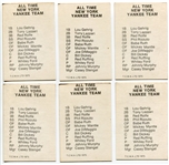 1975 TCMA All Time New York Yankees Complete set of 12