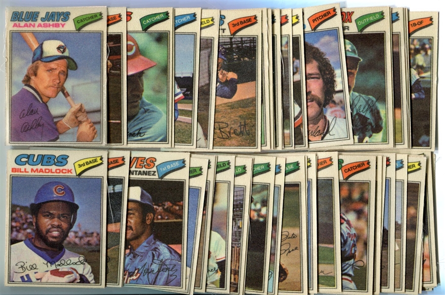 1977 Topps Cloth Sticker Complete Set with Puzzle Cards