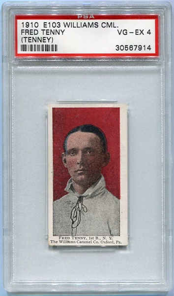 E103 Fred Tenny(Tenney) PSA 4 Highest Graded!