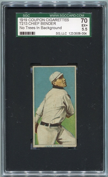 T213-3 Coupon Cigarettes Chief Bender No Trees SGC 70