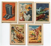 1951 Post Cereal Hopalong Cassidy Wild West Partial Set 28 of 36 Plus Error Dupes