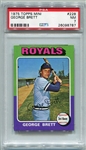 1975 Topps Mini #228 George Brett Rookie Card PSA 7