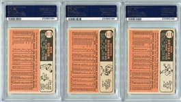 1966 Topps Lot of 3 PSA Graded HOFers Drysdale, Gibson & Brooks Robinson