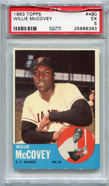 1963 Topps #490 Willie McCovey PSA 5