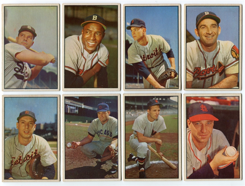 1953 Bowman Color Baseball Lot of 15 Different VG to EX