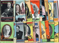 H572 1929 Stevens-Davis Men of America Complete 52 Card Set w/Box & Flyer