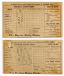 Lot of 4 1880's Score Card Covers with Baseball Litho's