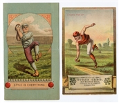 Lot of 4 1880's Score Card Covers with Baseball Litho's