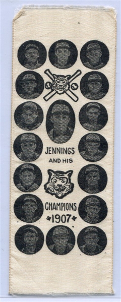1907 Detroit Tigers Souvenir Silk
