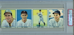 1941 Play Ball Strip Of 4 PSA Authentic