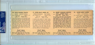 1941 Play Ball Strip Of 4 PSA Authentic