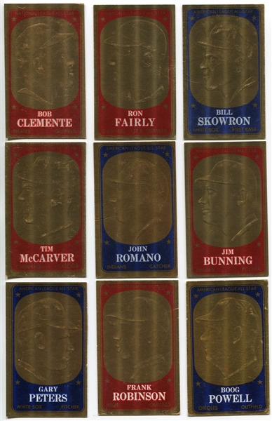1965 Topps Embossed Lot of 15 w/Clemente