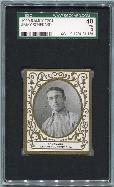 T204 Jimmy Schekard Chicago Cubs SGC 40