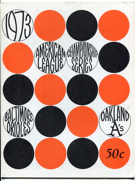 1971 & 1973 ALCS Oakland vs. Baltimore Program Score Books