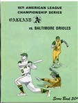 1971 & 1973 ALCS Oakland vs. Baltimore Program Score Books