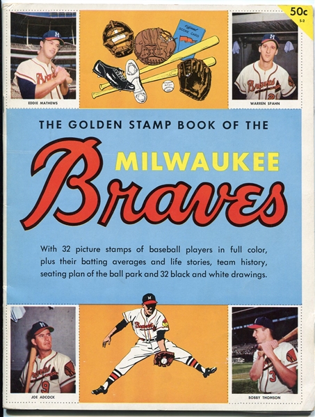 1955 Golden Stamp Book of the Milwaukee Braves VG+