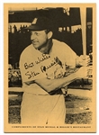 1950's Stan Musial Biggie's Restaurant Card